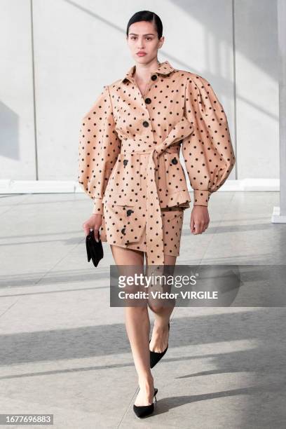 Model walks the runway during the Carolina Herrera Ready to Wear Spring/Summer 2024 fashion show as part of the New York Fashion Week on September...