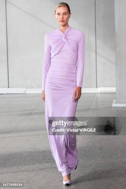 Model walks the runway during the Carolina Herrera Ready to Wear Spring/Summer 2024 fashion show as part of the New York Fashion Week on September...