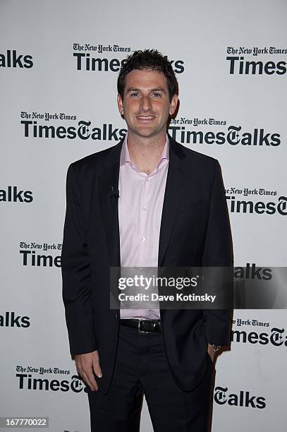 Jared Cohen, director of Google Ideas, attends TimesTalks Presents: "The New Digital Age" - In Discussion With Eric Schmidt And Jared Cohen on April...