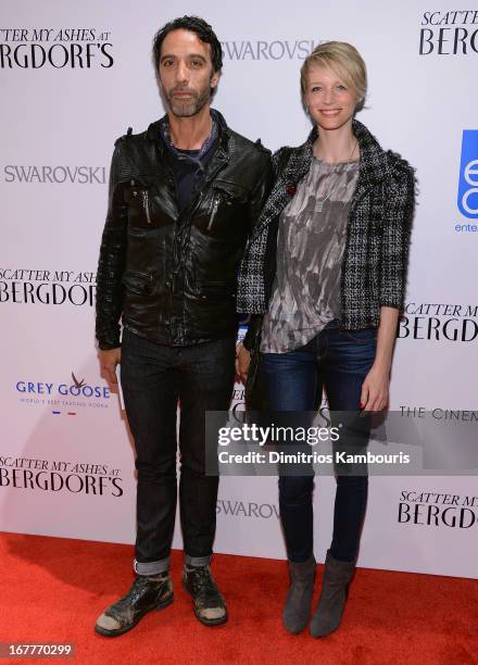 Carlos Leon and Betina Holte attend the Cinema Society with Swarovski & Grey Goose premiere of eOne Entertainment's "Scatter My Ashes at Bergdorf's"...