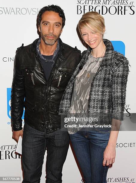 Carlos Leon and Betina Holte attend the Cinema Society with Swarovski & Grey Goose premiere of eOne Entertainment's "Scatter My Ashes at...