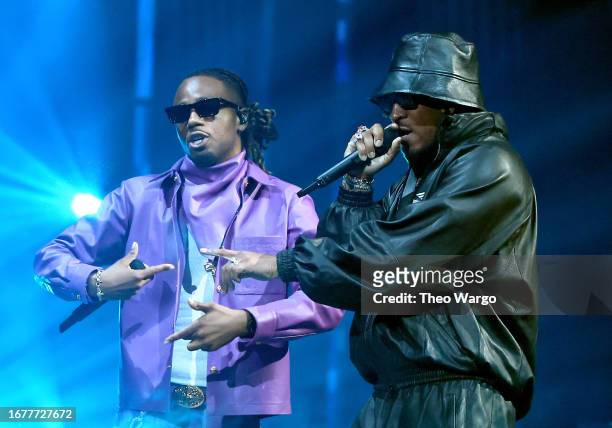 Metro Boomin and Future perform onstage during the 2023 MTV Video Music Awards at Prudential Center on September 12, 2023 in Newark, New Jersey.