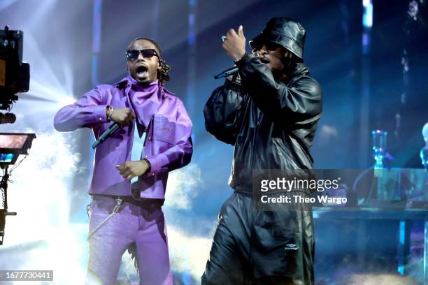 Metro Boomin and Future perform onstage during the 2023 MTV Video Music Awards at Prudential Center on September 12, 2023 in Newark, New Jersey.