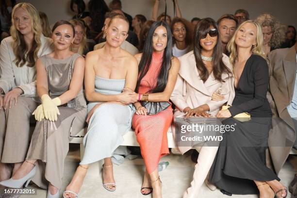 Gwendoline Christie, Christina Ricci, Amber Valletta, Demi Moore, Naomi Campbell, Kate Moss at the Fendi Spring 2024 Ready To Wear Fashion Show on...