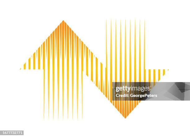 Up And Down Arrow Symbol With Vertical Stripes High-Res Vector Graphic ...