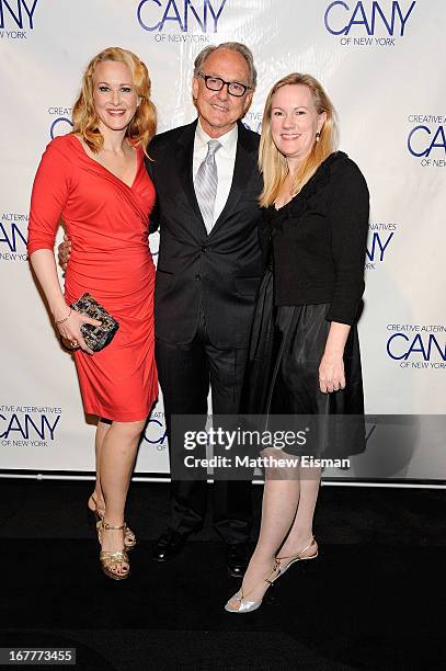 Honoree Katie Finneran, Jonathan Hilton and honoree Kathleen Marshall attend the 2013 Creative Alternatives of New York "The Pearl Gala" at The...