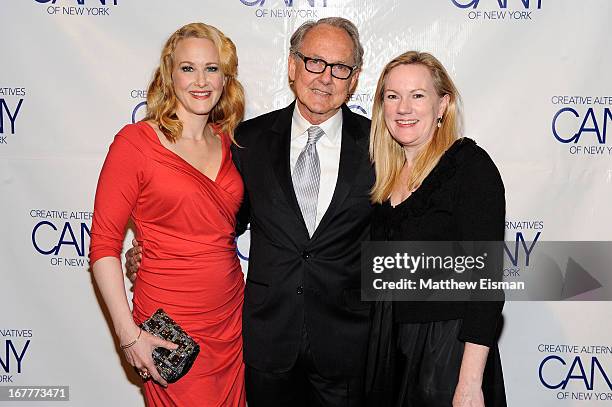 Honoree Katie Finneran, Jonathan Hilton and honoree Kathleen Marshall attend the 2013 Creative Alternatives of New York "The Pearl Gala" at The...