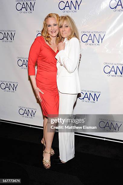 Honoree Katie Finneran and actress Judith Light attend the 2013 Creative Alternatives of New York "The Pearl Gala" at The Edison Ballroom on April...