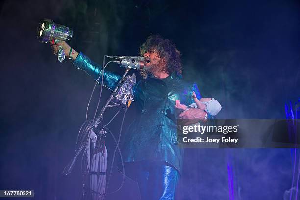 Wayne Coyne of The Flaming Lips performs onstage at Egyptian Room at Old National Centre on April 29, 2013 in Indianapolis, Indiana.