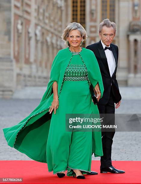 LVMH CEO Bernard Arnault and his wife Helene upon arrival to the