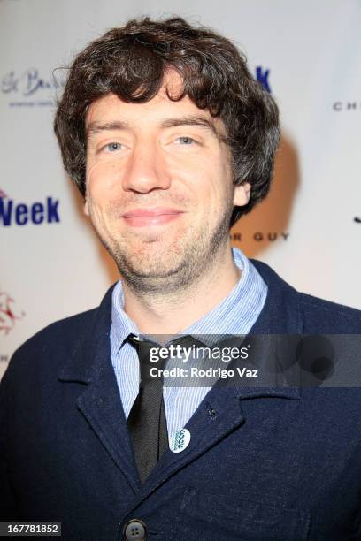 Recording artist Gary Lightbody arrives at the BritWeek Charity Urban Art Auction at Julien's Auctions Gallery on April 29, 2013 in Beverly Hills,...