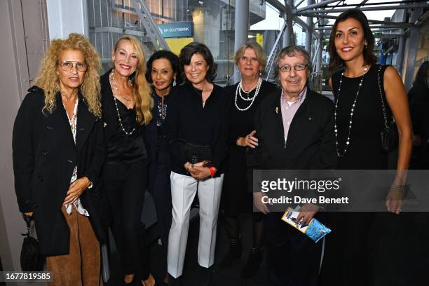 Suzanne Wyman, Jerry Hall, Shakira Caine, Sarah Standing, Nikki Caine, Bill Wyman and Natasha Caine attend the World Premiere of "The Great Escaper"...