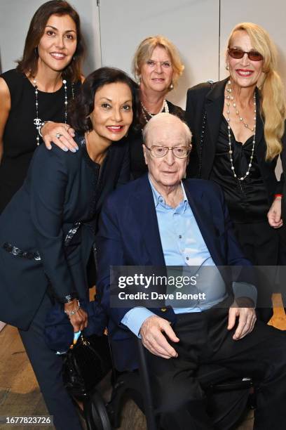 Natasha Caine, Shakira Caine, Nikki Caine, Michael Caine and Jerry Hall attend the World Premiere of "The Great Escaper" at BFI Southbank on...