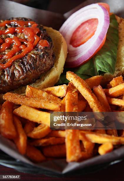 154 Beef Burger Sweet Potato Fries Stock Photos, High-Res Pictures, and