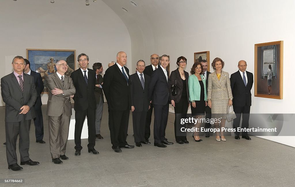 Queen Sofia of Spain Attends Dali Exhibition at Reina Sofia Museum