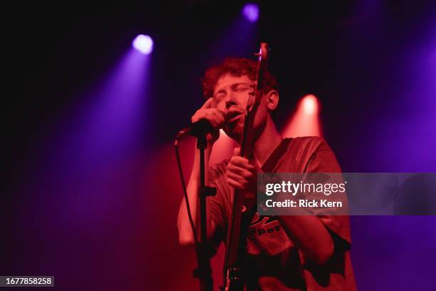 King Krule performs in concert during the "Space Heavy Tour" at Stubb's Waller Creek Amphitheater on September 12, 2023 in Austin, Texas.