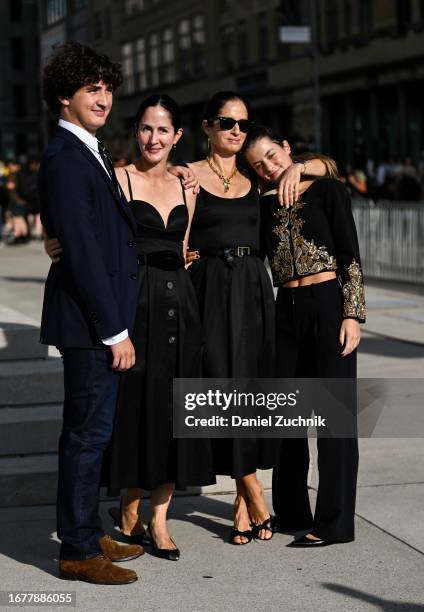 Carolina Adriana Herrera, Patricia Herrera Lansing and children are seen outside the Carolina Herrera show during NYFW S/S 2024 on September 12, 2023...