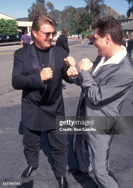 Singer Joe Diffie and singer Ty Herndon attend the 32nd Annual Academy of Country Music Awards on April 23, 1997 at the Universal Amphitheatre in...