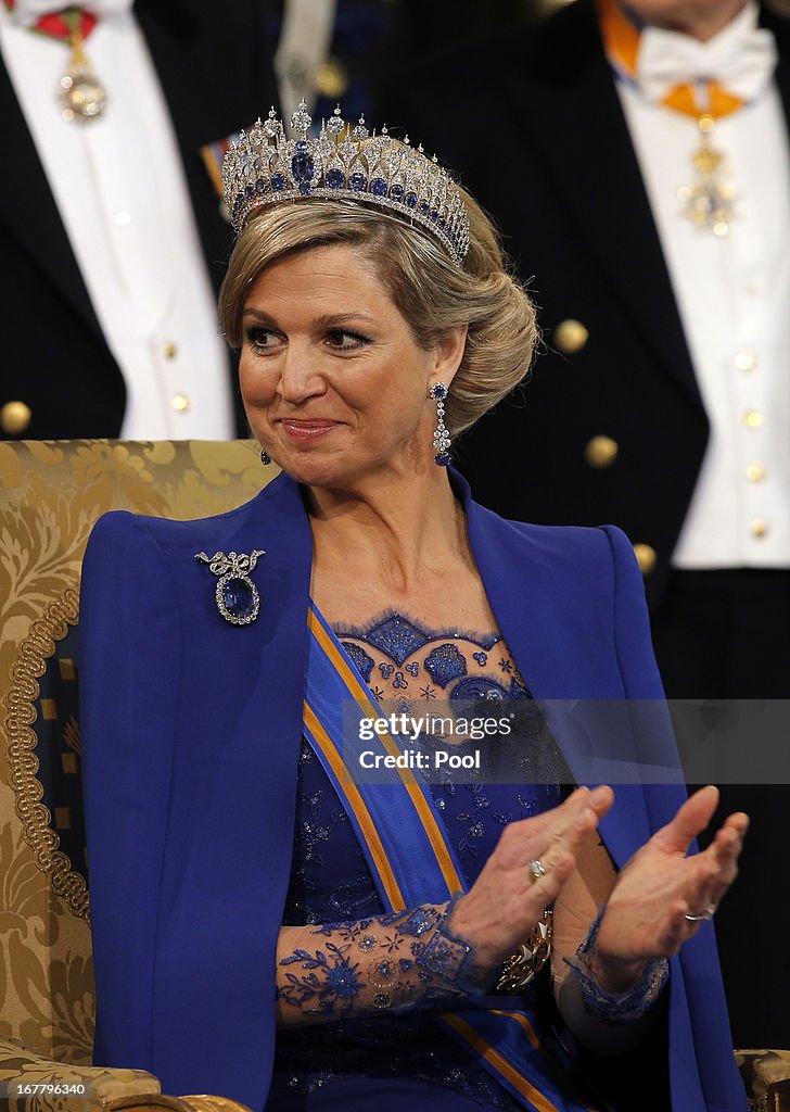 Inauguration Of King Willem Alexander As Queen Beatrix Of The Netherlands Abdicates