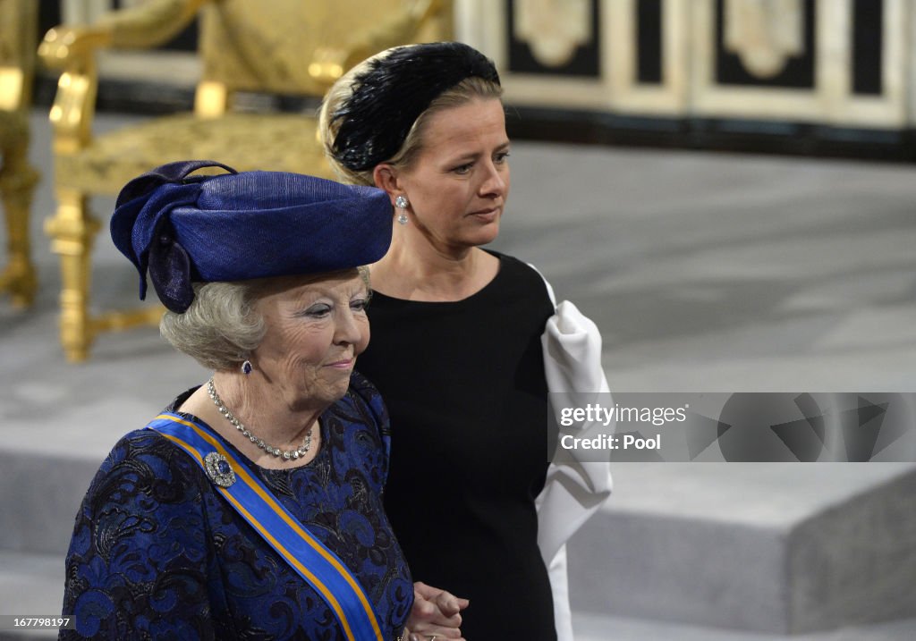 Inauguration Of King Willem Alexander As Queen Beatrix Of The Netherlands Abdicates