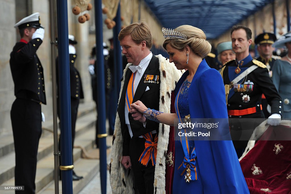 Inauguration Of King Willem Alexander As Queen Beatrix Of The Netherlands Abdicates