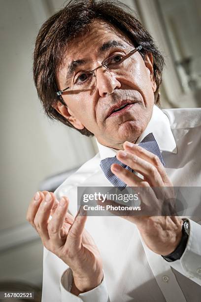 Belgian Prime Minster Elio Di Rupo poses during an interview on April 23, 2013 in Brussels, Belgium.