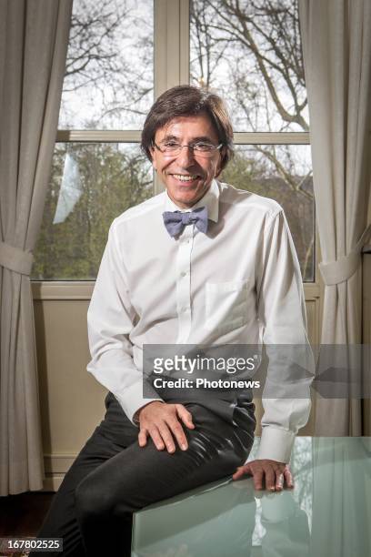 Belgian Prime Minster Elio Di Rupo poses during an interview on April 23, 2013 in Brussels, Belgium.