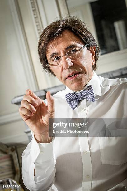 Belgian Prime Minster Elio Di Rupo poses during an interview on April 23, 2013 in Brussels, Belgium.