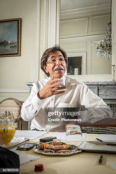 Belgian Prime Minster Elio Di Rupo poses during an interview on April 23, 2013 in Brussels, Belgium.