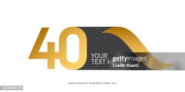 abstract number template. anniversary number template isolated, anniversary icon label, anniversary symbol vector stock illustration - number 40 stock illustrations