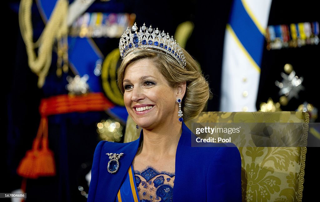 Inauguration Of King Willem Alexander As Queen Beatrix Of The Netherlands Abdicates