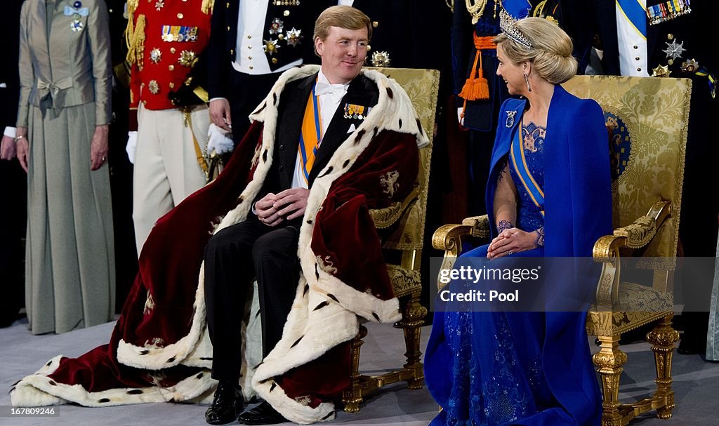 Inauguration Of King Willem Alexander As Queen Beatrix Of The Netherlands Abdicates
