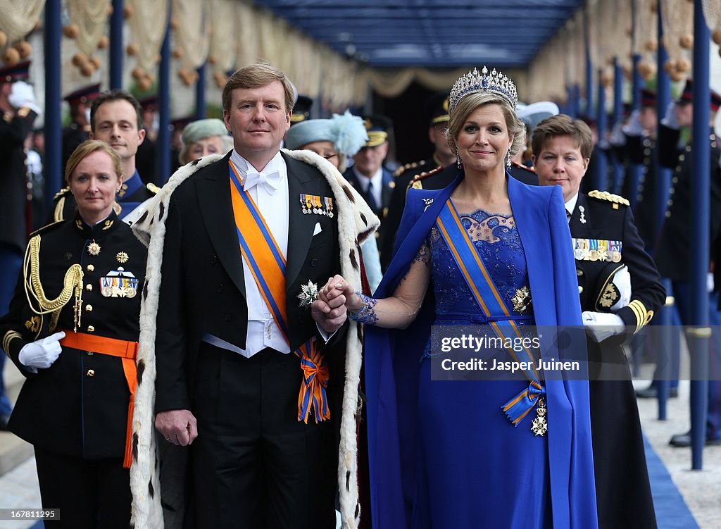 Inauguration Of King Willem Alexander As Queen Beatrix Of The Netherlands Abdicates
