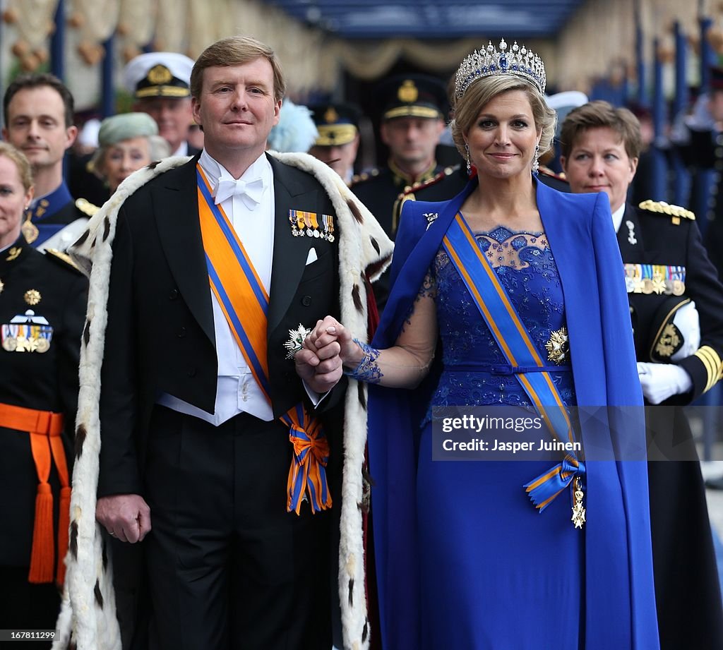 Inauguration Of King Willem Alexander As Queen Beatrix Of The Netherlands Abdicates