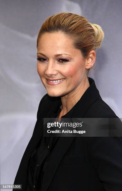 Singer Helene Fischer attends the 'Helene Fischer Allein im Licht' premiere at Babylon on April 30, 2013 in Berlin, Germany.