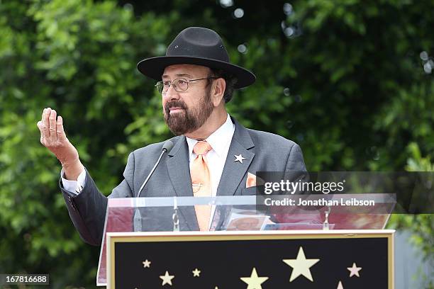 Shotgun Tom" Kelly attends the ceremony honoring him with a star on The Hollywood Walk of Fame held on April 30, 2013 in Hollywood, California.