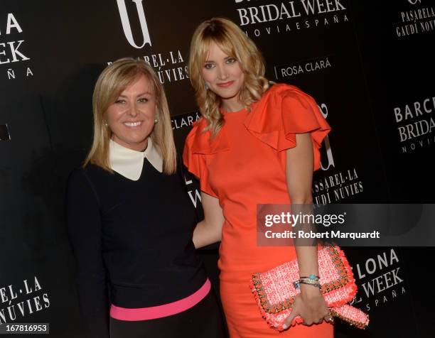 Alba Carrillo attend the lastest Rosa Clara bridal fashion show at Barcelona Bridal Week 2013 on April 30, 2013 in Barcelona, Spain.