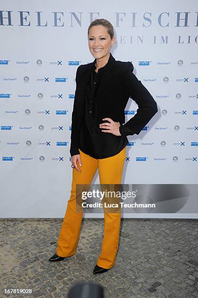 Helene Fischer attends the premiere of 'Helene Fischer 'Allein im Licht' at Babylon on April 30, 2013 in Berlin, Germany.