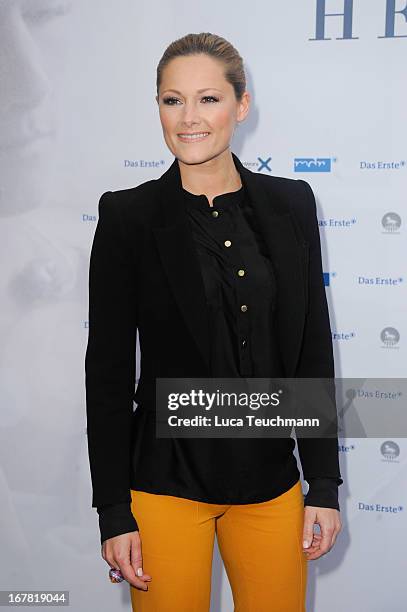 Helene Fischer attends the premiere of 'Helene Fischer 'Allein im Licht' at Babylon on April 30, 2013 in Berlin, Germany.