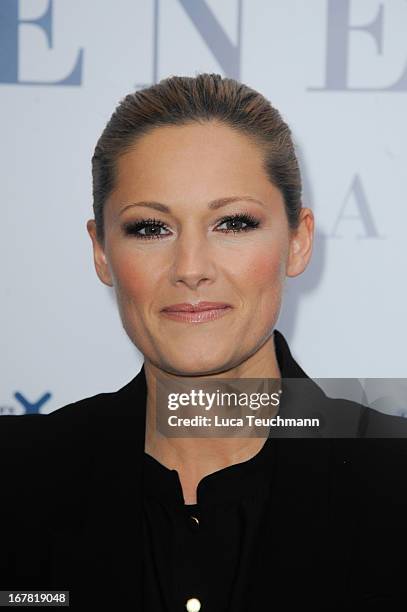 Helene Fischer attends the premiere of 'Helene Fischer 'Allein im Licht' at Babylon on April 30, 2013 in Berlin, Germany.