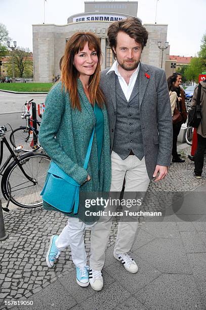 Alexandra Kamp and Michael von Hassel attend the premiere of 'Helene Fischer 'Allein im Licht' at Babylon on April 30, 2013 in Berlin, Germany.