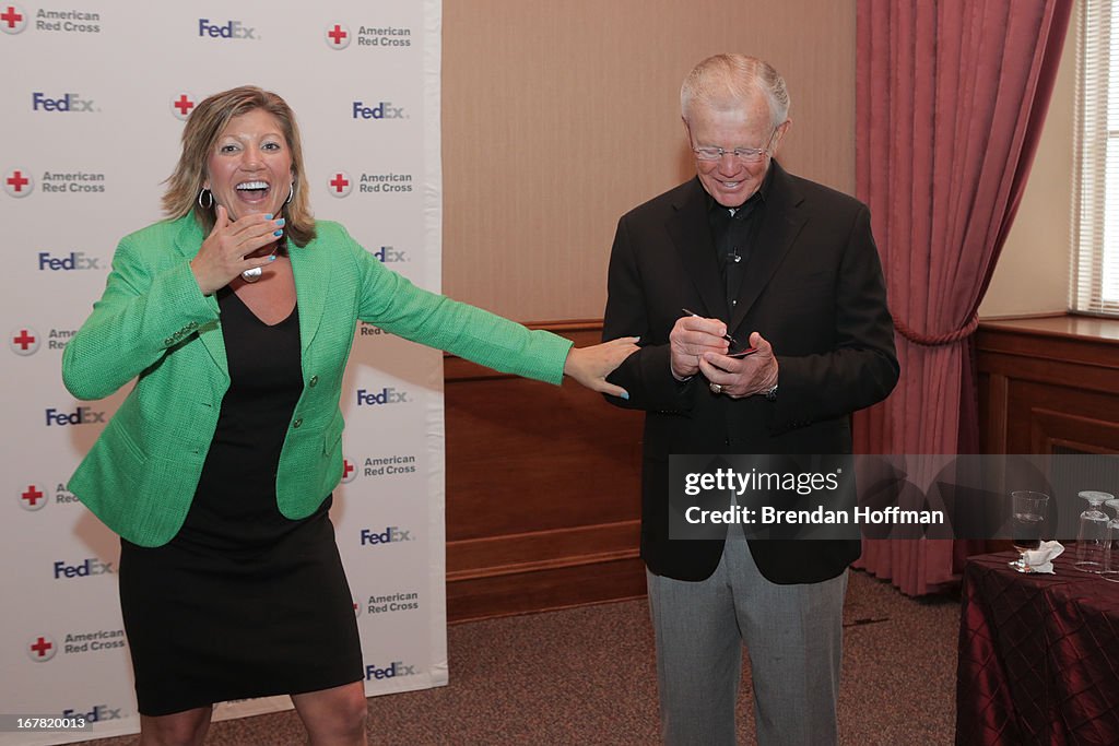 Hall Of Famer Joe Gibbs Talks Disaster Preparedness X's And O's With Small Business Owners At FedEx And The American Red Cross' "Chalk Talk" Dinner In Washington, D.C.