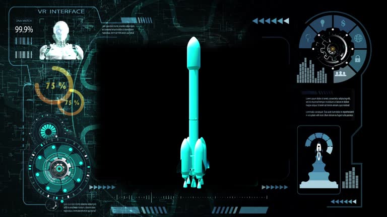 AI controlled rocket interface system 동영상 (1678207847) - 게티이미지뱅크
