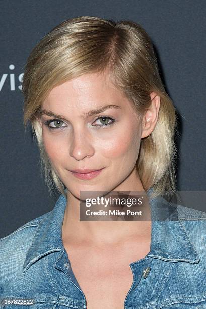 Model Leigh Lezark attends the IVI Launch Party at The Bowery Hotel on April 30, 2013 in New York City.