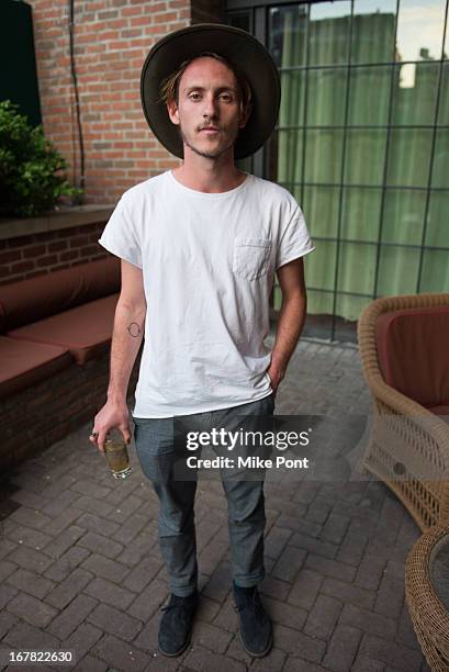 Skateboarder Austyn Gillette attends the IVI Launch Party at The Bowery Hotel on April 30, 2013 in New York City.