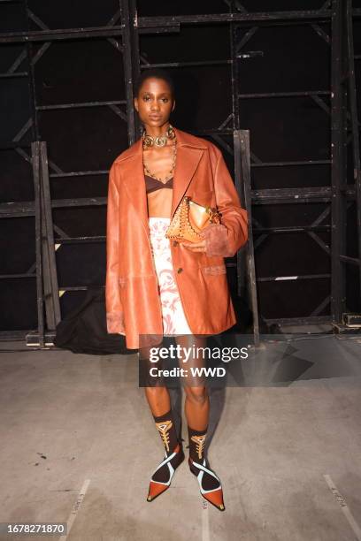 Model backstage at the Etro Spring 2024 Ready To Wear Fashion Show on September 20, 2023 in Milan, Italy.