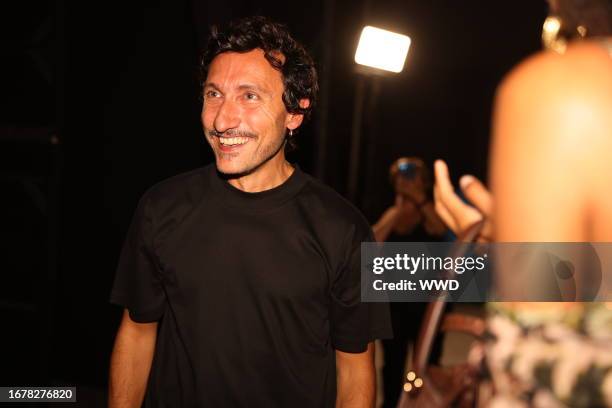 Marco De Vincenzo backstage at the Etro Spring 2024 Ready To Wear Fashion Show on September 20, 2023 in Milan, Italy.