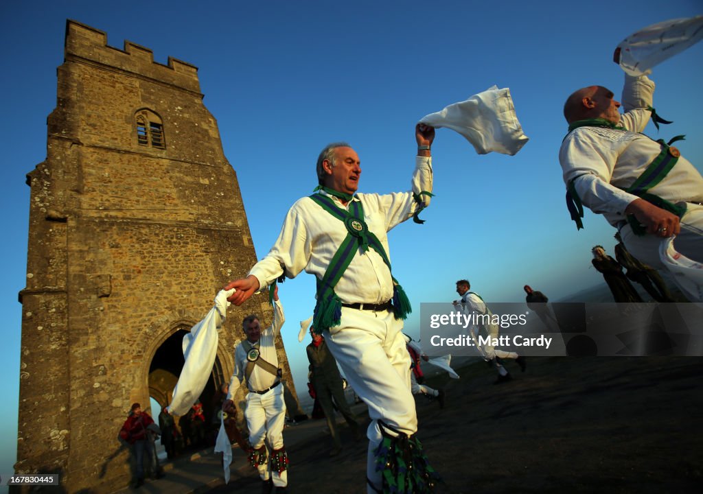 May Day Dawn Celebrations On Glastonbury Tor