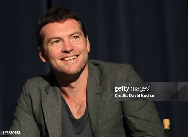 Actor Sam Worthington attends the Australians In Film Screening Of World-Wide-Mind Films' "Drift" at Harmony Gold Theatre on April 30, 2013 in Los...