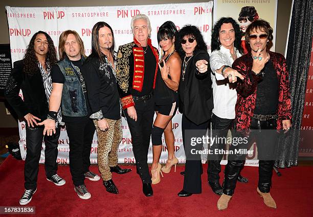 Cast members from the show "Raiding the Rock Vault'" keyboardist Michael T. Ross, singer/guitarist Andrew Freeman, singer John Payne, guitarist...